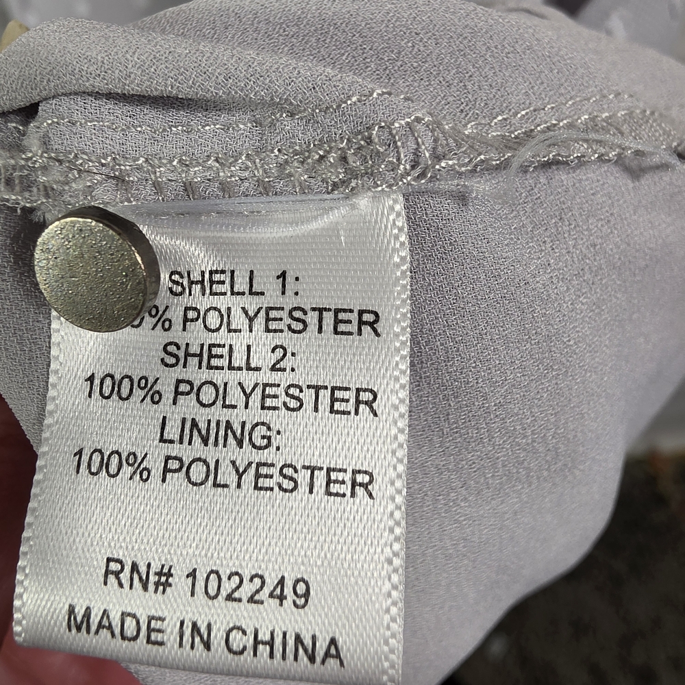 Brixon Ivy Soft Gray Dot V-Neck Sleeveless Blouse Size L - Picture 11 of 15